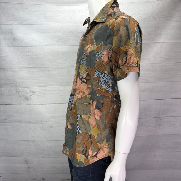 Bonobos XL Slim Fit Riviera Floral Stretch Cotton Poplin Short Sleeve Button-Up - Picture 10 of 14